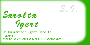 sarolta igert business card